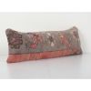 Turkish Floral Carpet Lumbar Rug Pillow, Anatolian Green Han | Cushion in Pillows by Vintage Pillows Store
