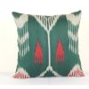 Uzbek ikat fabric designer ikat pillow SilkWay ikats living | Cushion in Pillows by Vintage Pillows Store