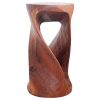 Haussmann® Round Wood Twist Accent Table 14 in DIA x 26 | End Table in Tables by Haussmann®