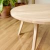 Round Scandinavian Coffee Table, Maple Coffee Table, Walnut | Tables by Crafted Glory. Item made of oak wood works with scandinavian style