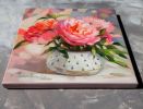 Pink Peonies in vase oil painting original on canvas | Oil And Acrylic Painting in Paintings by Natart. Item made of canvas & synthetic compatible with contemporary style