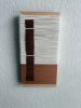 Woven Tile - String Theory- Suede and Beige #1 | Wall Sculpture in Wall Hangings by Mpwovenn Fiber Art by Mindy Pantuso