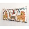 Suzani Yellow Lion Pictorial Pillowcase, Animal Figure Beddi | Cushion in Pillows by Vintage Pillows Store