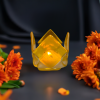 Transparent Yellow Glass Candleholder | Candle Holder in Decorative Objects by Sand & Iron