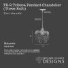 Tribeca Chandelier Pendant (3 Bulb) | Chandeliers by Michael McHale Designs. Item composed of steel and glass