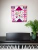 Love Birds Wall Hanging #3 | Tapestry in Wall Hangings by Delightfully Quilted by Maria. Item made of fabric