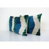 Silk Ikat Velvet Pillow Cover, Matching Multicolor Ikat | Sham in Linens & Bedding by Vintage Pillows Store. Item composed of cotton
