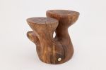 Logniture, Walnut Solid Wood Sculptural Side Table, Original Contemporary Design | Tables by Logniture