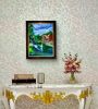 River Melody - Framed Original Impressionist Landscape Painting | Oil And Acrylic Painting in Paintings by Eman's Gallery