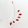 Red Wave Mobile for the Modern Home Leaf | Wall Sculpture in Wall Hangings by Skysetter Designs. Item made of metal works with modern style
