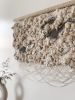Contemporary Woven Wall Art in Subtle Earth Tones "Rise" | Macrame Wall Hanging in Wall Hangings by Rebecca Whitaker Art. Item made of cotton & fiber compatible with boho and contemporary style