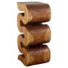 Haussmann® Wood Wave Verve Accent Snake Table 12x14x30 in | End Table in Tables by Haussmann®