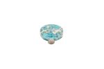 Pebbles Turquoise Circle Knob | Hardware by Windborne Studios. Item composed of fabric and glass
