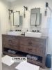 MODEL 1036 - Custom Double Sink Bathroom Vanity | Countertop in Furniture by Limitless Woodworking. Item composed of maple wood compatible with contemporary and country & farmhouse style