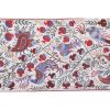 1960s White Silk on Silk Suzani Runner With Animal Motifs, C | Tablecloth in Linens & Bedding by Vintage Pillows Store