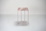 LoLa - Pink onyx side table | Tables by DFdesignLab - Nicola Di Froscia. Item made of steel compatible with contemporary and modern style