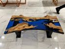 Epoxy Resin Coffee Table - Custom Coffee Table - Olive Table | Tables by Tinella Collection. Item composed of wood and synthetic in boho or contemporary style