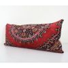 Turkish Velvet Pillow Cover - Floral Red Vintage Velvet Lumb | Cushion in Pillows by Vintage Pillows Store