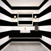 Black & White Horizontal Stripes — Classic Stripes Luxury Wallpaper Mural | Wall Treatments by ELLE WALLS