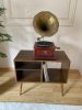 3 Compartments Record Player Stand, Pine Massive Turntable | Media Console in Storage by Picwoodwork. Item made of wood