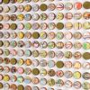 Five Hundred and Seventy Six World Map Dots Collage with Gold Leaf | Paintings by Amelia Coward