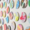 Marbled Dots Collage Geometric Painting | Paintings by Amelia Coward