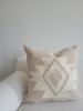 Beige Bella Handwoven Wool Decorative Throw Pillow Cover | Cushion in Pillows by Mumo Toronto. Item composed of wool