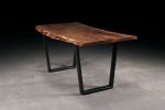 Live Edge Walnut Dining Table | Tables by Urban Lumber Co.. Item composed of walnut and steel