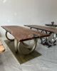 One Piece Walnut Resin Table, Epoxy Resin Dining Table | Tables by Tinella Collection. Item composed of walnut & metal compatible with contemporary and art deco style
