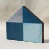 Modern House - Blue/Silver No.31 | Sculptures by Susan Laughton Artist. Item composed of wood