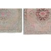Handmade Square Pink Distressed Oushak Rugs - a Pair | Small Rug in Rugs by Vintage Pillows Store. Item composed of cotton & fiber