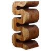 Haussmann® Wood Wave Verve Accent Snake Table 12x14x30 in | End Table in Tables by Haussmann®