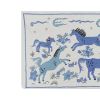 Suzani Horse Silk Wall Hanging Decor, Embroidery Tablecloth | Linens & Bedding by Vintage Pillows Store