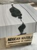 Panda Marble Coffee Table, Modern Side Table (48” X 48” X 18” | Tables by AEGEAN MARBLE ARTISAN ATELIER