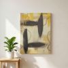 Golden Kindling | Ochre Abstract Original Painting | Oil And Acrylic Painting in Paintings by Abby May