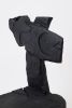 Brutalist Sculptural Chair, Carved, Solid Wood, Oak, Black, Rustic | Bench in Benches & Ottomans by Logniture
