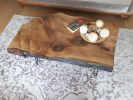 Walnut Coffee Table, Live Edge Custom Solid Wooden End Table | Tables by Brave Wood