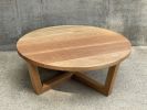 Modern Round Coffee Table, solid wood, USA made | Tables by Marco Bogazzi