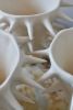 Spikes White Ceramic Flower Vase V | Vases & Vessels by OWO Ceramics. Item made of ceramic
