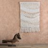 Handwoven Wool Jute Wall Hanging Textured Neutral Boho Tapestry Accent | Wall Hangings by Swiflo