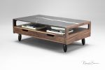 Marble Coffee Table Solid Walnut/Oak Board | Tables by Manuel Barrera Habitables. Item made of oak wood & marble