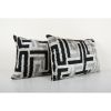 Ikat Eye Beige Pillow Cover - Set of Two Silk Pastel Velvet | Cushion in Pillows by Vintage Pillows Store