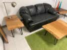Live Edge Accent Table with Steel Hairpin Legs | Side Table in Tables by Carlberg Design. Item made of wood compatible with minimalism style
