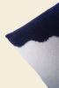 Plush Pillowcase in White/Navy | Pillows by BOI. Item made of fabric compatible with contemporary style