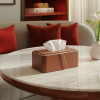 Cognac Leather Office Set | Decorative Objects by Rikan