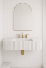 Floating Carrara Marble Sink | Custom Wall Mounted Wash Basin | Water Fixtures by Vero Marble