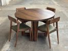 Round Wood Dining Table | Clock in Decorative Objects by Niaa