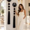 Macrame Wall Hanging, Black Tassel Tapestry, Black Fiber Art, Neutral Home Decor | Wall Hangings by İnanç Yılmaz