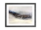 Framed Abstract Watercolor Artwork - 'Thunder on the Mountain' Inspired Painting, Signed | Paintings by Susi Schuele Art