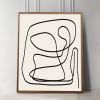 Japandi Wall Art, Large Abstract Line Art Print, Midcentury | Prints in Paintings by Capricorn Press. Item made of paper works with boho & minimalism style